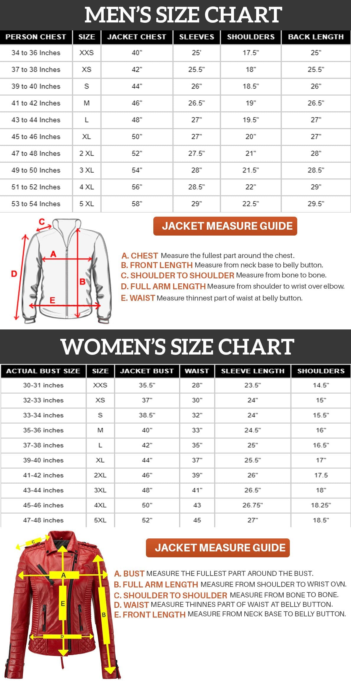 Nakamura size online chart